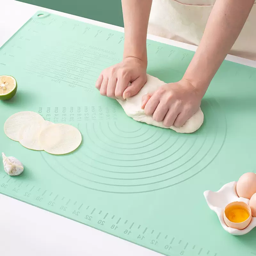 Yusenyi Magic Kitchen Silicone Kneading Pad Thickening Colored Rolling Mat Dual-Purpose Food Grade Morandi Noodle Baking Worker Strap (Large Size) 70x50 Morandi Powder Strap (Large Size) 70x50 Morandi Powder