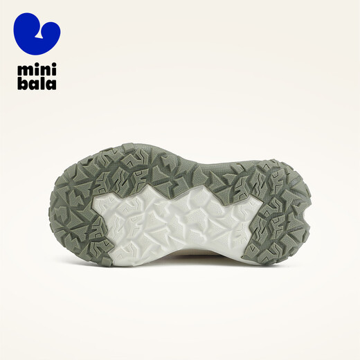 Minibala children's shoes, children's sports shoes, spring new running shoes for boys and girls, children's outdoor leisure, comfortable and versatile, coffee green, size 29, suitable for feet length 17.0-17.5cm