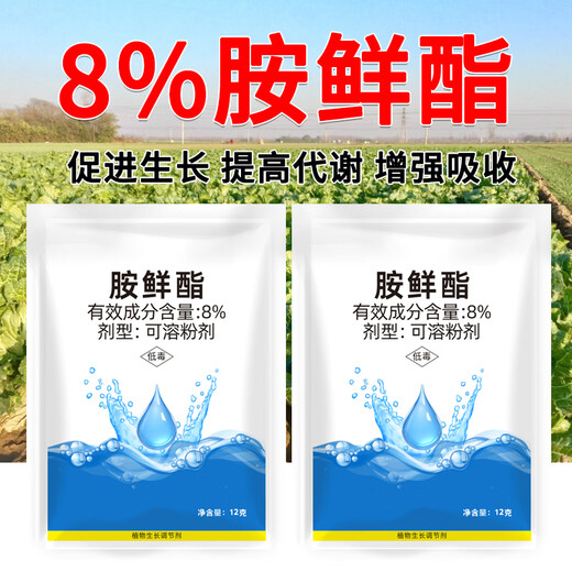 Runtian Baihu Official Genuine 8% Acetate Genuine Plant Growth Regulator Promotes Growth National Standard Wholesale 8% Acetate 12g*10 Bags