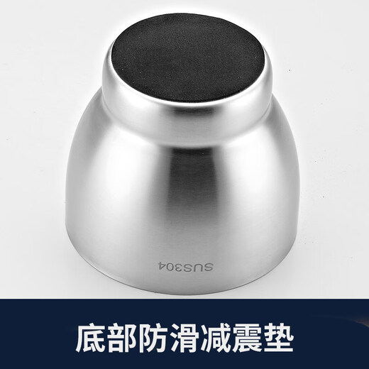 Tuojin imported quality 304 stainless steel garlic press from Germany, household mashing jar, manual garlic grinder, garlic mortar, tapered and deepened large size (17cm)