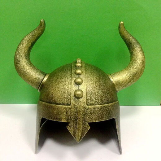 Baixing's new big horn hat, Bull Demon King's hat, Anglo-Saxon noble helmet, performance collection ornaments, small lacquered silver