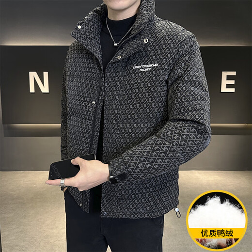 Snow Flying (SNOWFLYING) Jiujiang down jacket source factory men's high-end Jiaxing Pinghu stand-up collar wash-free jacket 2025 new style black XL men's style 2025 new style recommended 140-160Jin Jin equals 0.5 kg