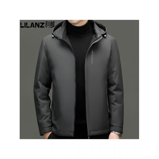 LILANZ Мужская пуховая куртка Мужская деловая повседневная куртка с капюшоном Универсальная теплая высококачественная короткая осенне-зимняя новая куртка черного цвета 86213 Средняя толщина 14XL (195) 108a Рекомендуется 185-210 Джин Джин равен 0,5 кг