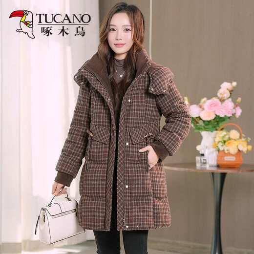 Woodpecker young mother down jacket winter style fashionable 2025 new middle-aged and elderly women autumn and winter warm woolen jacket