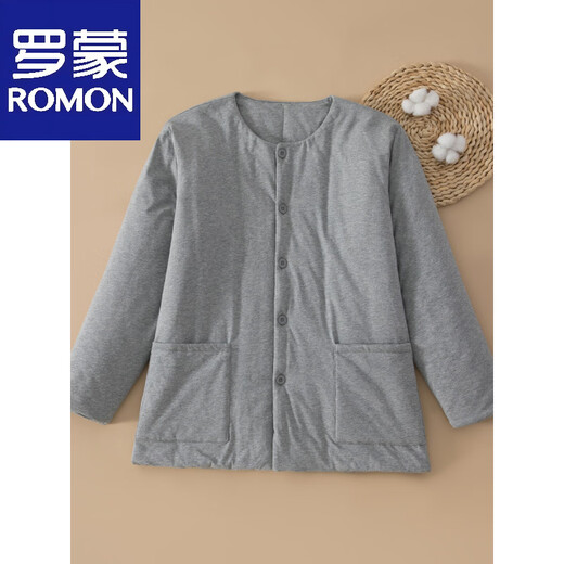 Luo Meng Men's Cotton Padded Jacket Liner Warm Close-fitting Cotton Jacket Winter Adult Men's Jacket Quilted Cold-proof Liner Cotton Jacket Gray L