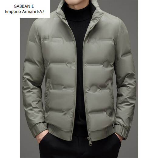 Emporio Armani EA7阿玛尼羽绒服短款男士冬季立领2026新款潮流休闲轻薄加厚白鸭绒外 黑色 高品质 M 建议100-115斤穿