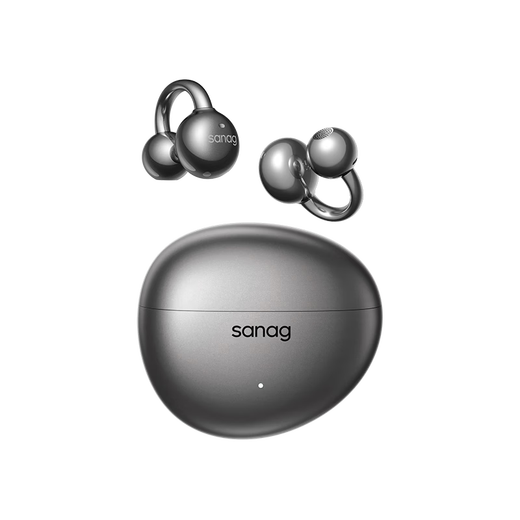 SANAG S7S Ultra ear-clip type national subsidy 15% Bluetooth wireless air bone conduction concept sports AI smart conference recording real-time translation black