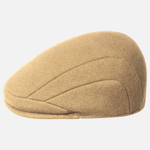 Kangol (KANGOL) hat men's hat women's beret 507 wool hat flat top art retro British style literary versatile same style Taupe yellow brown S 54-55cm