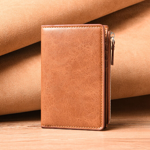 OTHER/Other card holder men's ultra-thin multi-card slot large-capacity ID storage coin purse driver's license card holder compact bank card holder brown