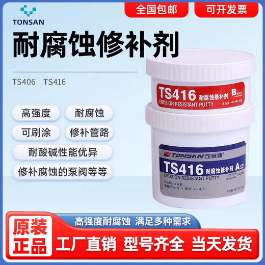 Kesaixin Industrial Metal Corrosion Resistant Repair Agent TS406/416 High Temperature Resistant, Acid and Alkali Resistant, Rust Resistant Anticorrosive Coating TS416_(250g)