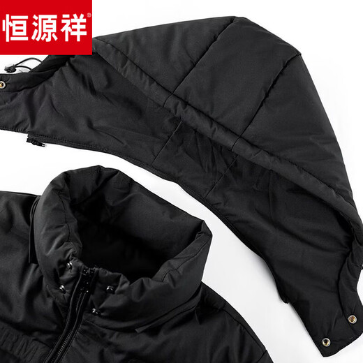 Hengyuanxiang Down Jacket Men's 2026 Winter New White Duck Down Winter Hooded Thickened Warm Jacket Short 5802 Gray L Recommended 90-110 Jin Jin equals about 0.5 kg