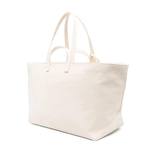 A.P.C. women's handbag, large capacity, portable, daily use, shoulder-carryable, cotton white double handles, simple design, white, one size fits all