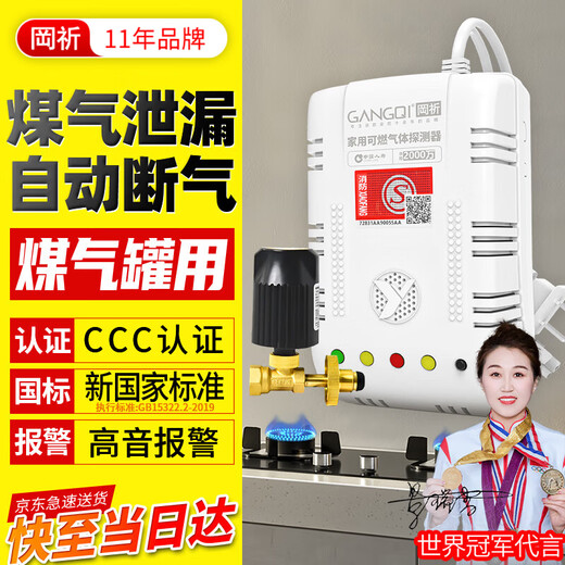 Gangqi JY-YJ-601 kitchen gas tank liquefied petroleum gas gas alarm automatic cut-off valve cylinder manipulator smart home household commercial gas leakage induction detection