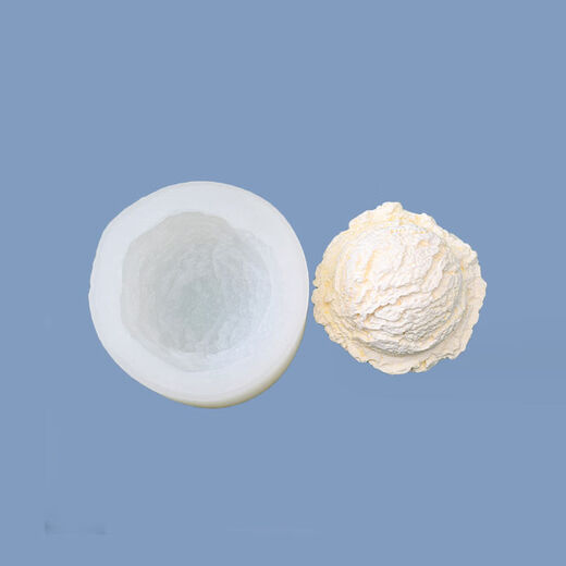 Fantasy Ball Ice Cream Mold Kneading Le Aromatherapy Plaster Abrasive Baking Tool Half Scoop Ice Cream Silicone Mold (White Powder) 2-piece Set