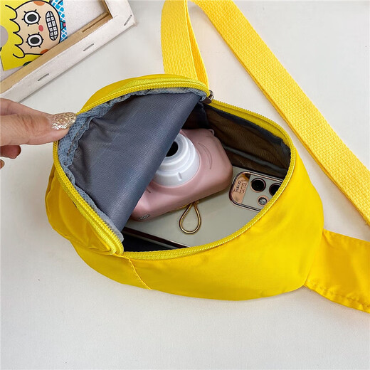 Hot style single shoulder crossbody bag for men and women, new children's chest bag, cartoon cute lightweight crossbody mini backpack, yellow, activity style 1 pack