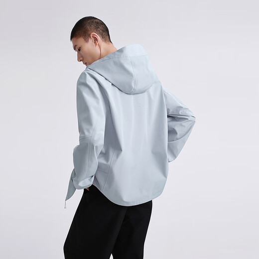 GXG Men's Wear The same three-proof functional hooded jacket in the mall 2026 spring new product G26X211033 light blue S