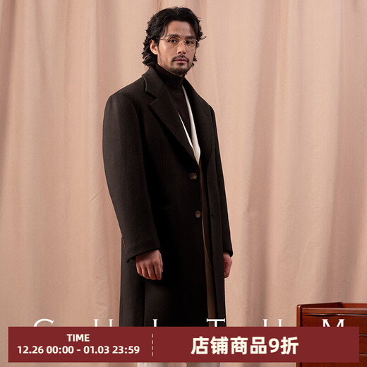 CULTUM 100% Lana Chester Abrigo De Lana De Longitud Media para Hombre Abrigo Informal Engrosado De Invierno De Longitud Media para Hombre Negro Sin Forro XL