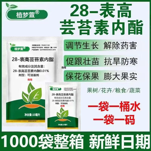 28 Brassinolide plant growth regulator for rooting, flower preservation, fruit preservation, and yield increase agricultural use Brassinolide 10ml 20 bags 100% authentic hot selling