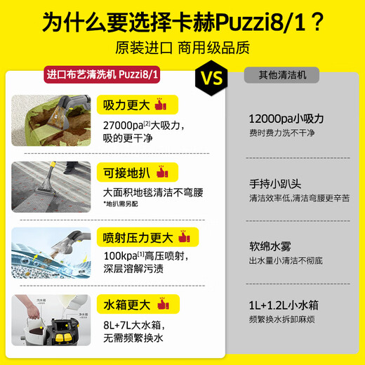 KARCHER fabric sofa cleaning spray machine multifunctional carpet curtain cleaning machine car beauty commercial European original imported puzzle 8/1 standard version
