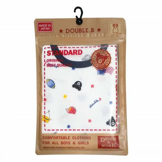 MIKIHOUSE Children's T-shirt Mickey House Twin Bees Pure yarn processing full pattern vest Japan direct mail White(01) 140