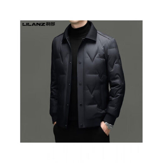 LILANZ мужской легкий пуховик зимний мужской среднего возраста с лацканами повседневный деловой утепленный теплый пуховик цвета хаки yr9870 L (175) размер (рекомендуемый 130-145 Jin Jin соответствует 0,5 кг)