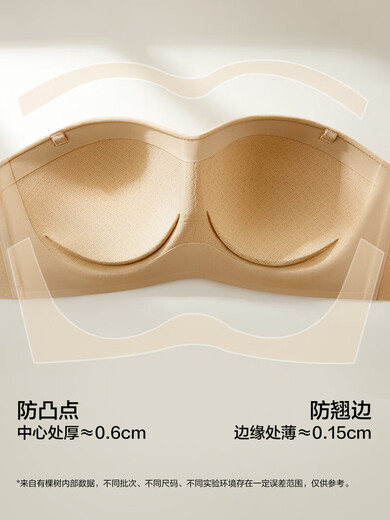 YOUKESHU Big Breast Strapless Underwear for Beautiful Women Back Anti-Slip Invisible Anti-sagging Large Size Tube Bra 2025 New Mobei Coffee One Size 85CD