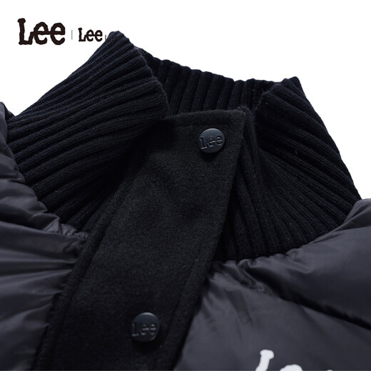 Lee Children's Lightweight Down Jacket Autumn and Winter Fashion Casual Lapel Jacket Down Jacket Black 130