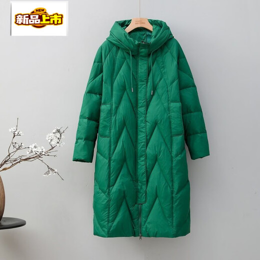 Early diameter winter fat plus down jacket for women medium length fat mm Chinese loose coat ethnic style black M recommended 90-160 Jin Jin equals 0.5 kg