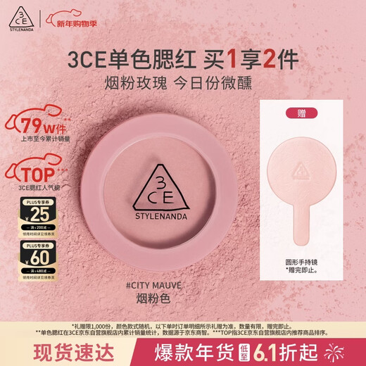 3ce monochrome blush smoky pink CITYMAUVE rouge contour expansion color birthday gift New Year for girlfriend
