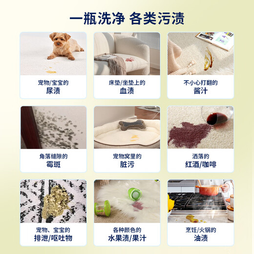 BISSELL active oxygen stain and decontamination cleaning solution fabric cleaning machine multi-functional cleaning machine special sofa carpet curtain mattress cleaning 99.9% sterilization, disinfection and deodorization cleaner 1L