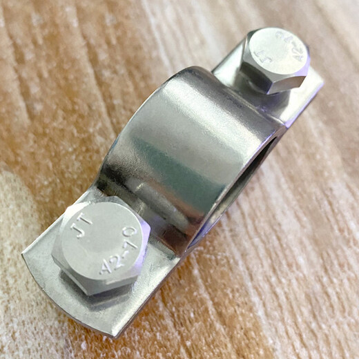 Xu ordered stainless steel flat screw pipe bracket thickened pipe clamp water pipe buckle with bolt pipe holder bracket clamp hoop straight 19mm M8 bolt