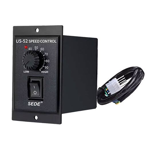 US-52 speed regulator AC motor speed regulator 220V 6W-400W assembly line line speed switch switch controller 6W (ordinary model) double row A-type plug