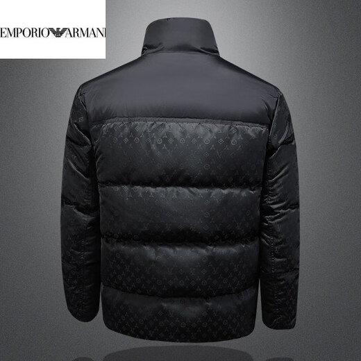 EMPORIO ARMANI Armani элитная легкая роскошная мужская модная зимняя одежда 90 бархатный пуховик с воротником-стойкой мужской повседневный белый утиный пуховик черный 2XL