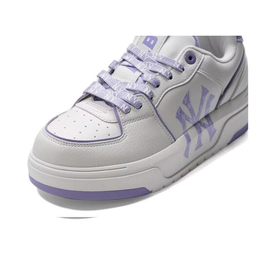 MLB official sneakers for men, couple sneakers, women's shoes, thick-soled casual shoes, heightening senior shoes 3ASXM046N New York Yankees/standard lavender 36.5 (230mm)