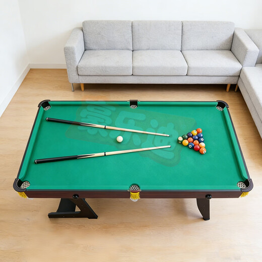 Holodi billiard table home small children's table tennis table three-in-one foldable indoor large pool table birthday gift 160cm red leather model - without wheels three-in-one foldable