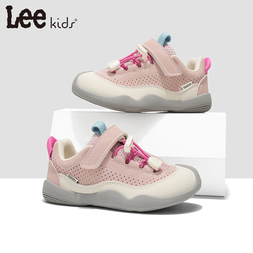 Lee children's shoes spring new children's breathable running shoes girls outdoor sports shoes anti-skid shoes for boys pink 28 recommended foot length 173mm