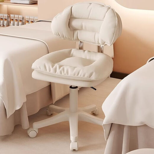 Fantasy Computer Chair Home Comfortable Sedentary Office Chair Girls Bedroom Makeup Stool Dormitory Back Lift Desk Chair SGS Explosion-proof Air Rod + High Elastic Seat Cushion + Waist Backrest Orange Increased Seat Width 40cm Wear-Resistant Anti-Scratch Wheels