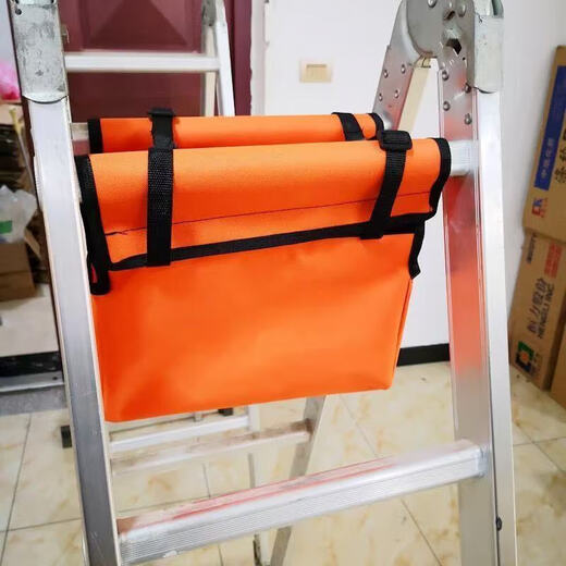 Vinoa telescopic ladder tool bag multi-functional herringbone ladder storage bag tool bag decoration lift special herringbone ladder pocket yellow Oxford cloth ladder tool bag (ladder not included) three