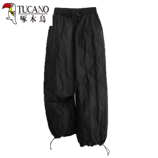 Woodpecker (TUCANO) Down Pants Women's Autumn and Winter Plus Velvet Thickened Pants 2026 New Model Northeast Minus 40 Degree Coldproof Cotton Pants Army Green L Recommended 115-130 Jin Jin equals 0.5 kg