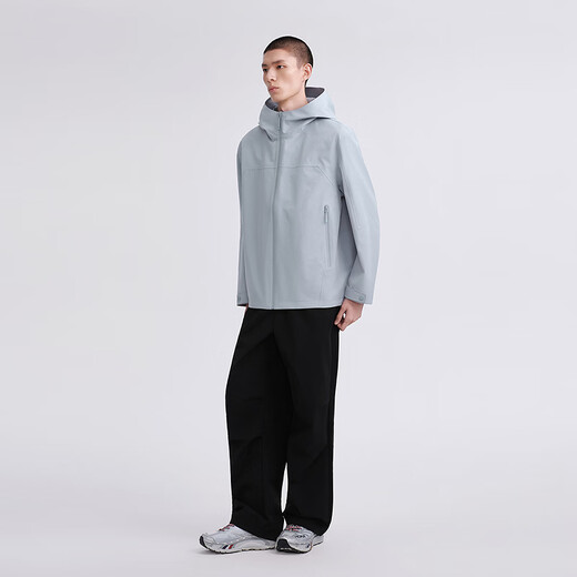 GXG Men's Wear The same three-proof functional hooded jacket in the mall 2026 spring new product G26X211033 light blue S