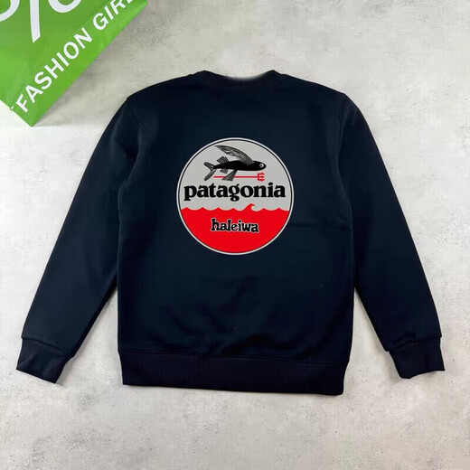 Pata Bata spot American trendy brand PATA25 new autumn and winter flying fish limited edition couple model men and women round neck white XS