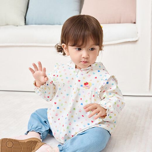 BALABALA balaOne BALABALA children's clothing girls' coats baby tops 2026 new spring clothes sweet white tone 00311 80
