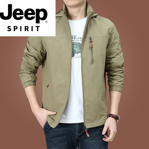 JEEP SPIRIT男装品牌户外夹克男士外套秋冬季2025新款中年男装秋装上衣 9888深蓝 不加绒 薄款 2XL 140-150