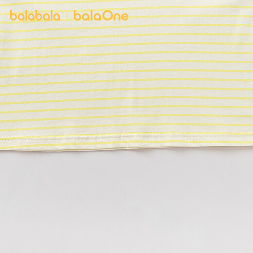 BalaOne children's clothing children's short-sleeved T-shirt boys and girls tops summer new parent-child pure cotton yellow tone 00333 110