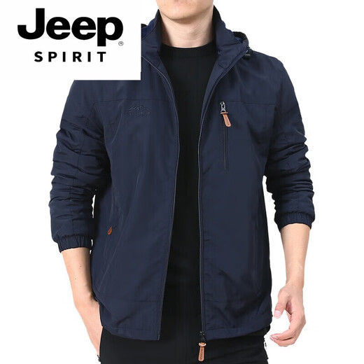 JEEP SPIRIT Herren-Marken-Outdoor-Jacke, Herrenmantel, Herbst und Winter 2025, neues Herbst-Top für Herren mittleren Alters, 9898, Khaki, dicker Abschnitt, 4XL 170–190