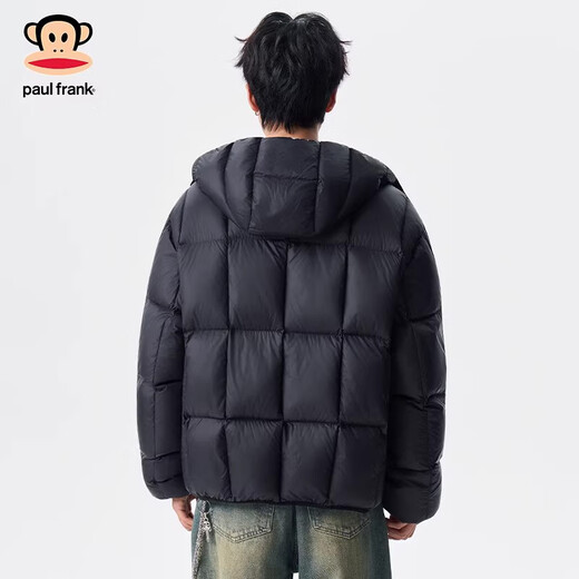 大嘴猴（paul frank）美式复古休闲羽绒服男士2026年春季新款宽松保暖舒适防寒百搭上衣 白色 【90%白鸭绒】 S 【建议90-110斤】