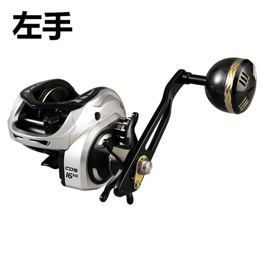 He Jiagong's anti-seawater wide-body water droplet sea fishing metal large fishing weight slow rocking boat fishing lure long-range thunder strong fishing reel SW401 deep line cup silver left hand (6+1 axis) unloading alarm