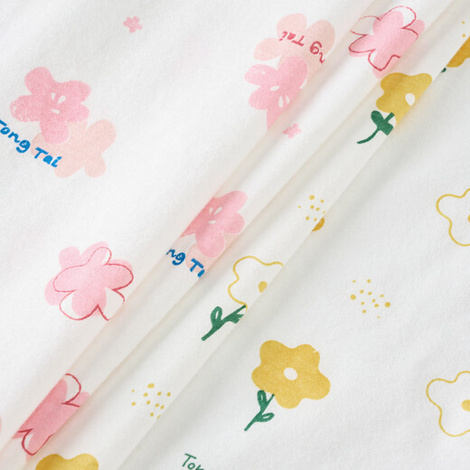 Tongtai (TONGTAI) baby swaddle pure cotton newborn swaddle anti-shock wrap newborn baby breathable swaddle wrap single pink yellow spring and summer thin 7A grade antibacterial 85x85cm