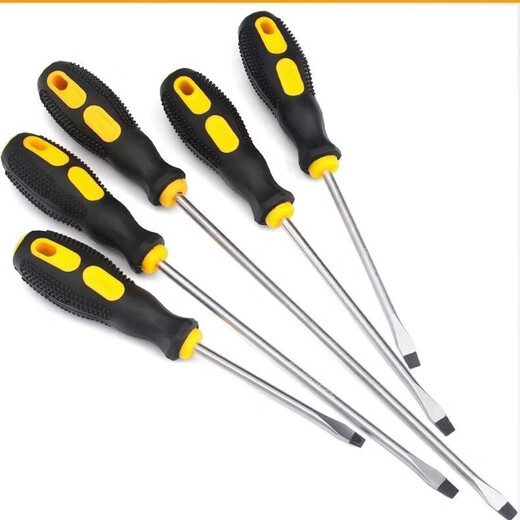 PUCAI screwdriver cross one word industrial grade magnetic anti-slip handle screwdriver household chrome vanadium screwdriver high strength hardware 6*100 one word