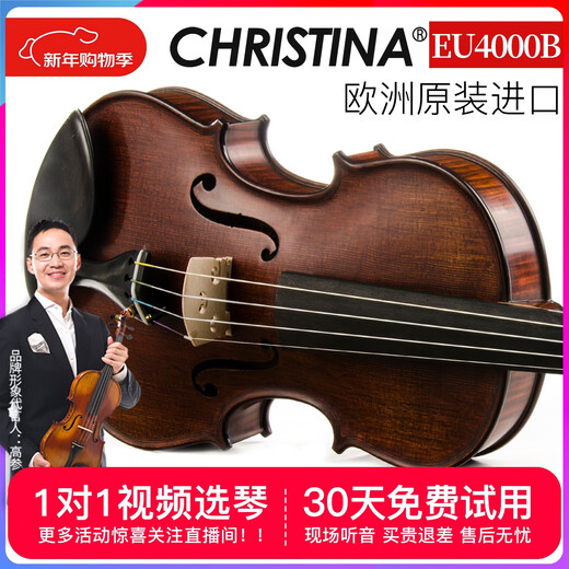 克莉丝蒂娜（Christina）欧洲原装进口小提琴EU4000B考级进阶演奏成人学生乐队乐团乐器 4/4身高155cm以上